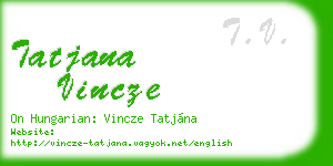 tatjana vincze business card